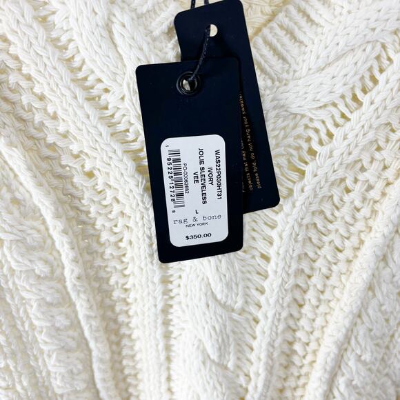 NWT Rag & Bone Jolie Sleeveless V-Neck Sweater NWT L - Picture 6 of 6